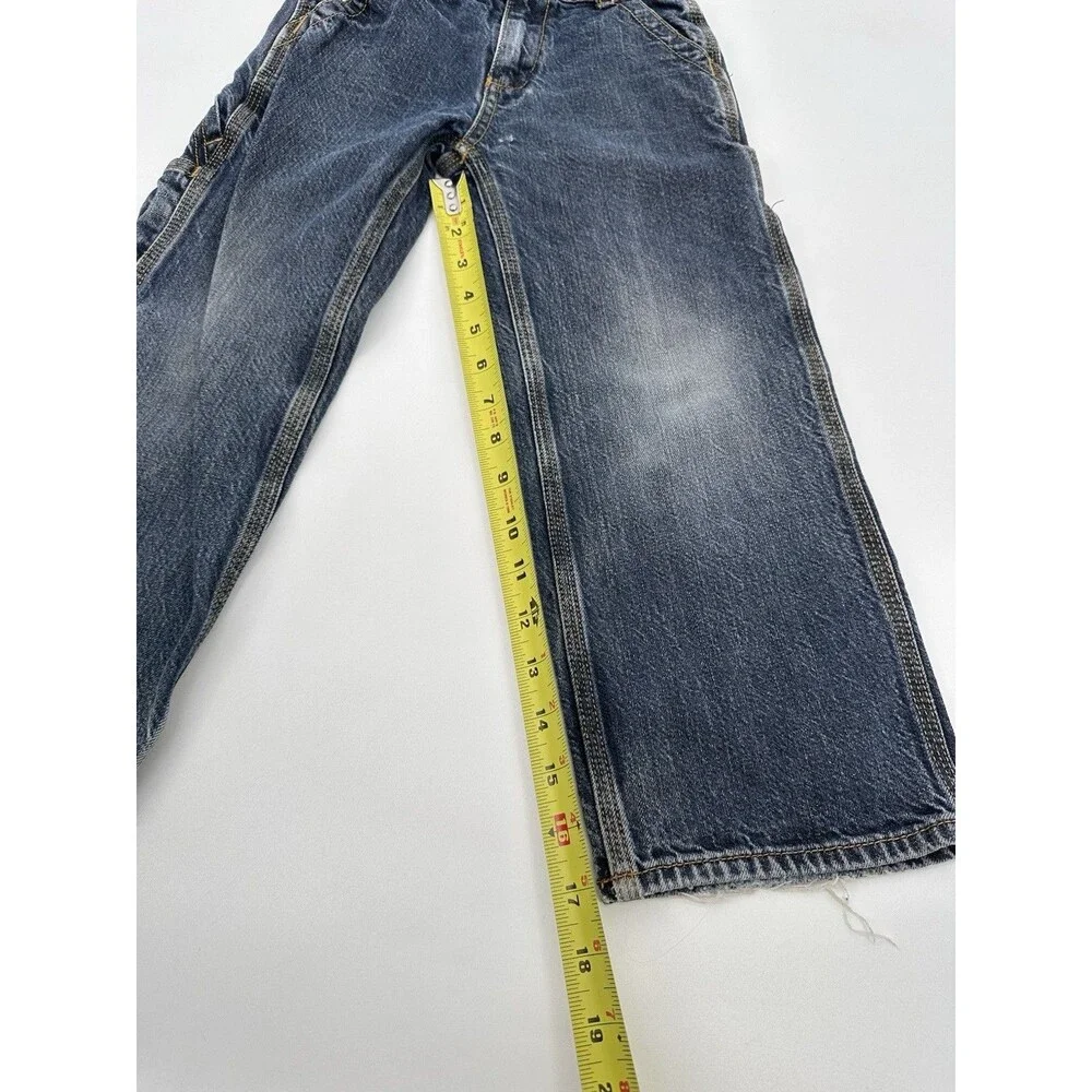 Vintage Oshkosh kids jeans‎ denim carpenter painter cut wide leg size 6  youth